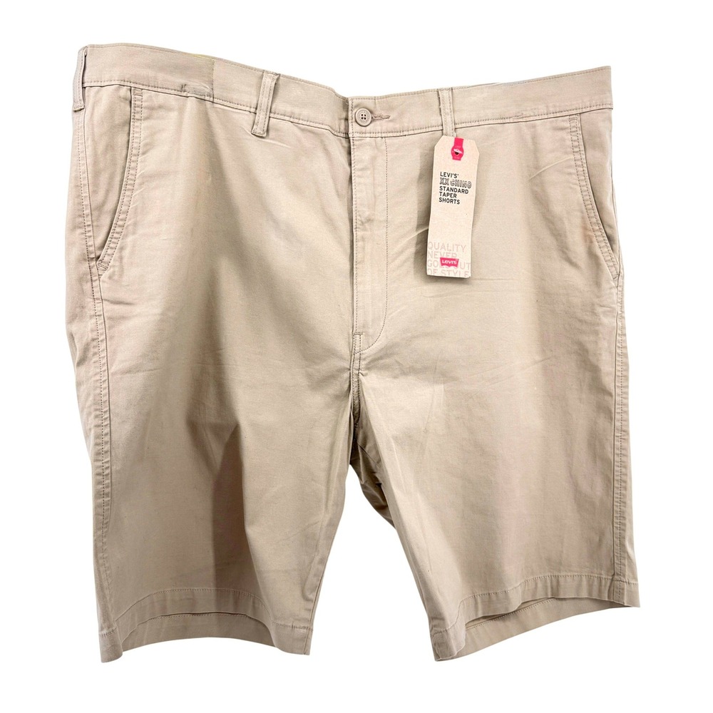 NEW Levis XX Chino Shorts Mens 42 Standard Taper Khaki Stretch Above Knee New